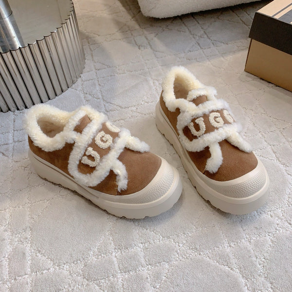 UGG Tazz Slipper Loafers Brown Mix Beige  Suede and Fleece 516904