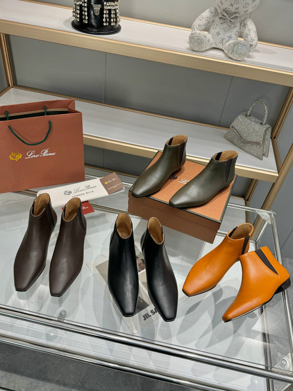 Stivaletto LP Sumire in pelle di vitello nappa marrone terra 980110