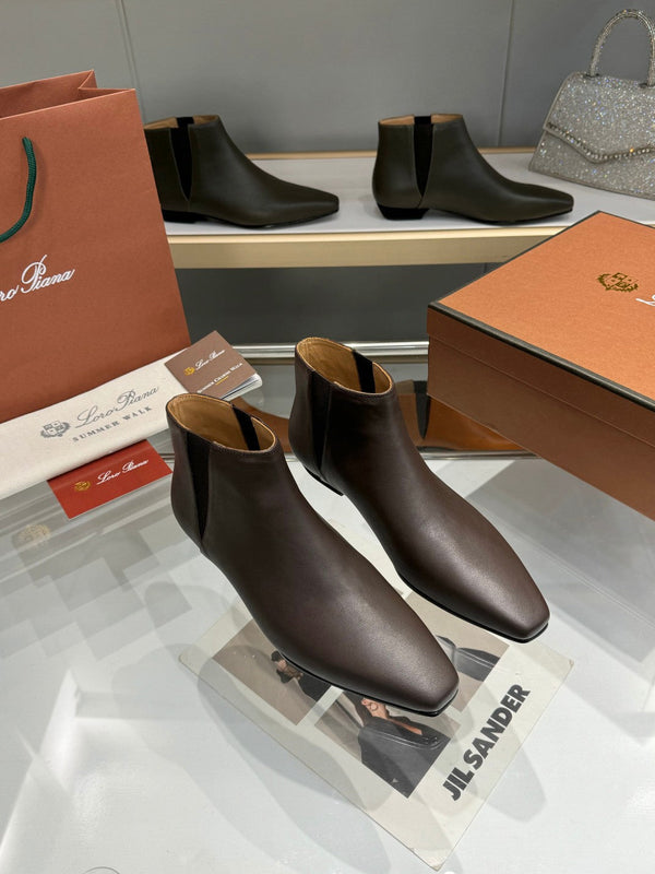 Stivaletto LP Sumire in pelle di vitello nappa marrone terra 980110