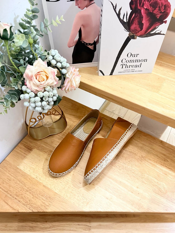 CD Paradise Espadrilles Tan Brown Grain Cowhide 692264
