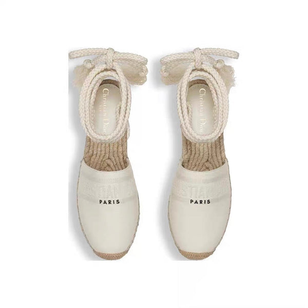 CD FW26 Espadrilles Ivory Sheepskin 692261