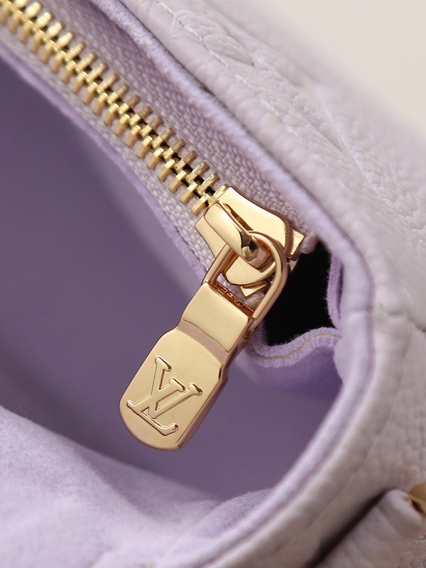 LV Wallet On Chain Ivy 23.5cm Pink Embossed Cowhide GHW