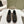 espadrile in tela tweed nera e oro