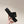 RISE SANDALS IN BLACK SHINY LAMBSKIN GOLD BUCKLE