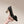 CC HIGH HEELS BLACK CALFSKIN AND FABRIC