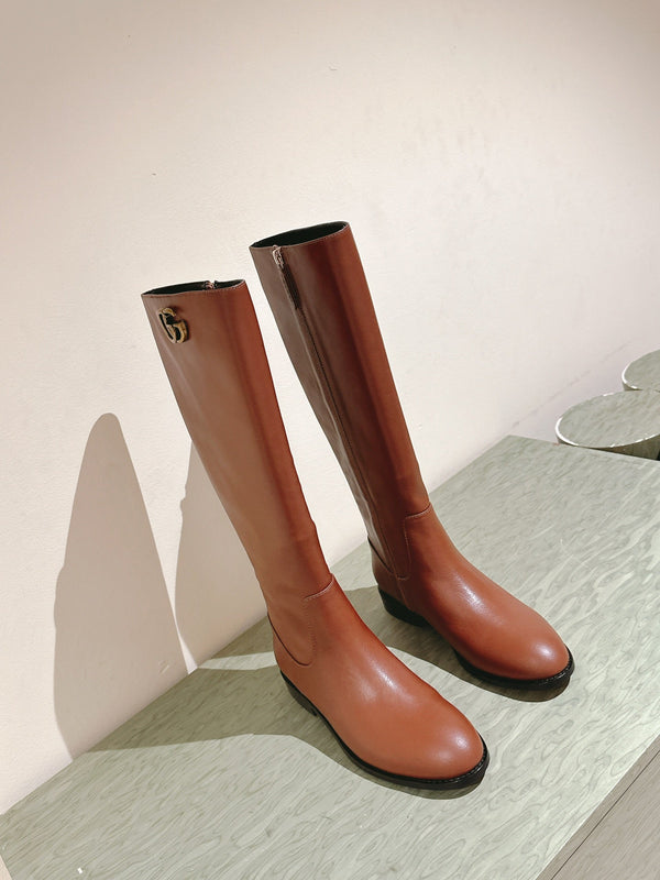 Gucci Boots Brown Sheepskin 484874