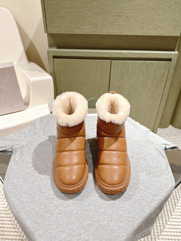 Jimmy Xan Toffee Ankle Boots Brown Shearling Leather 533015