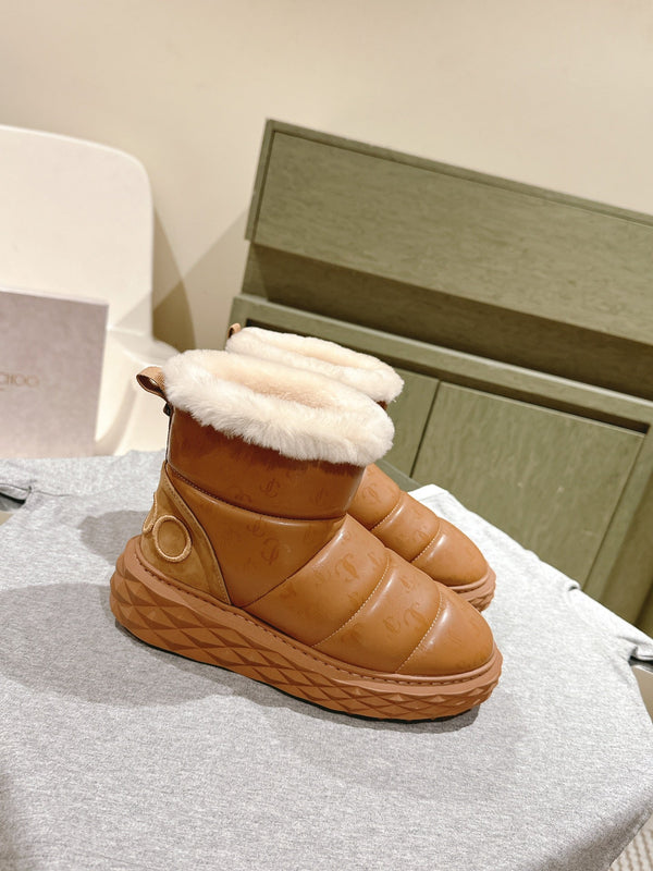 Jimmy Xan Toffee Ankle Boots Brown Shearling Leather 533015