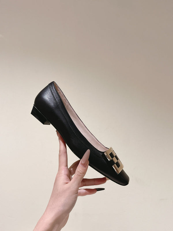 Viv 25 Jewel Flats Nero Pelle bovina importata 241905