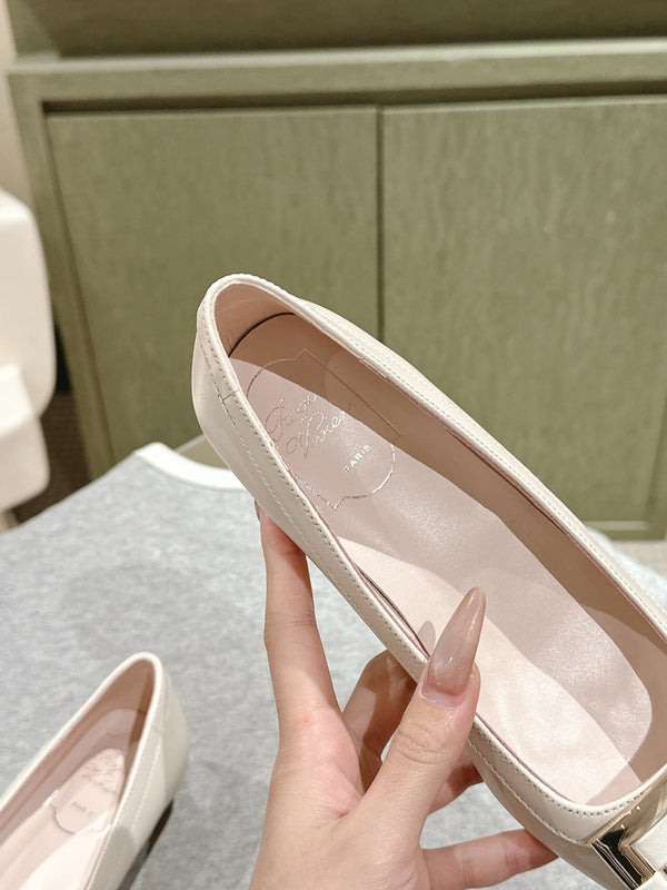 Viv 25 Jewel Flats Beige Pelle bovina importata 241906