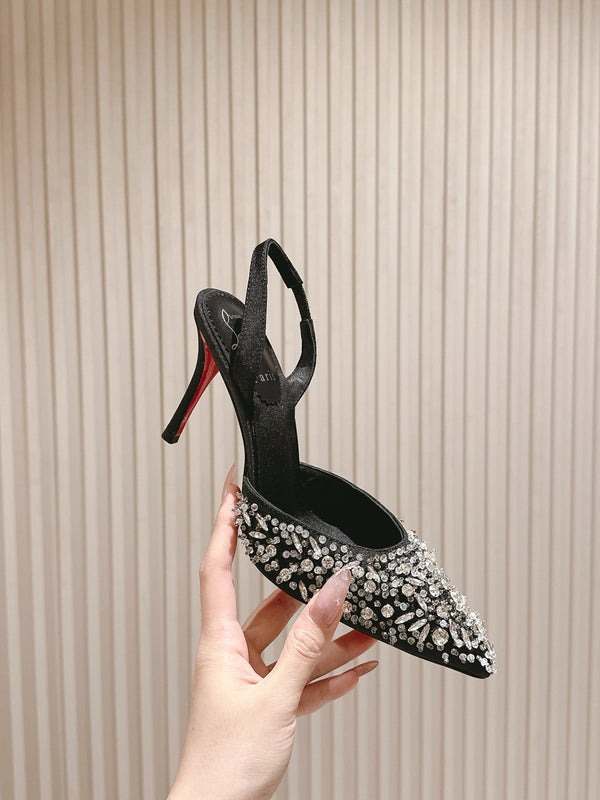 CL 25 Sling Back Nero Importato Originale Speciale 346318