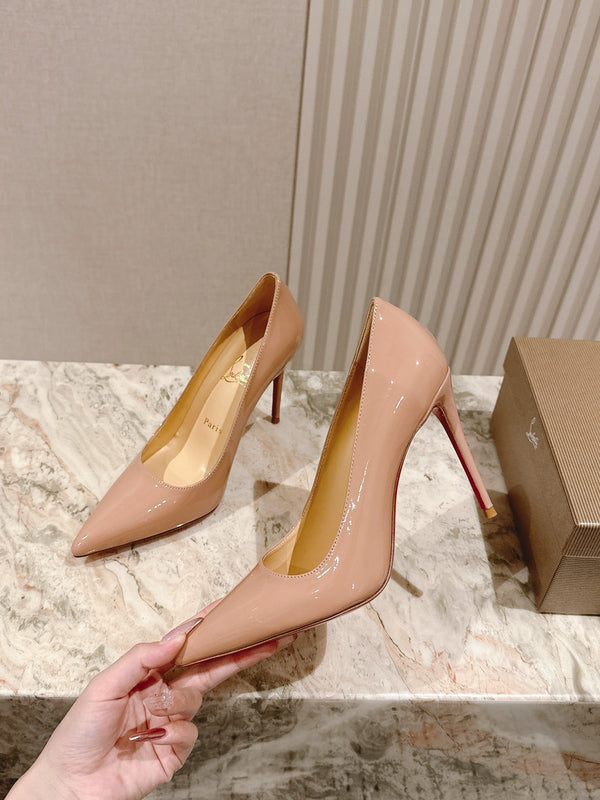 CL 25s So Kate Pumps 95mm Beige Patent Leather 446682