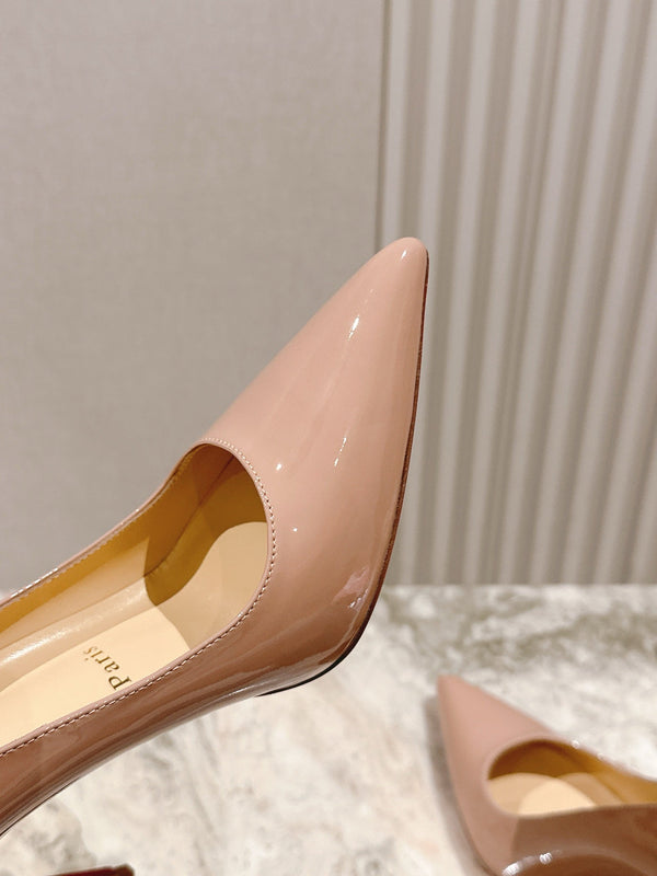 CL 25s So Kate Pumps 95mm Beige Patent Leather 446682