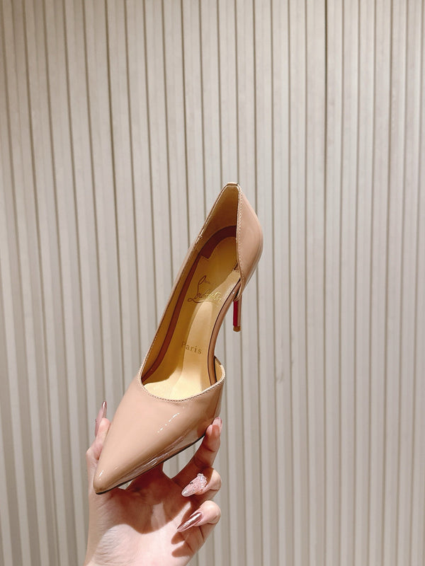 CL 25s Iriza Pumps 95mm Beige Patent Leather 446685