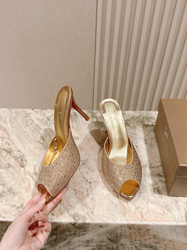 CL 25 Mules Gold Imported Original Special 346327