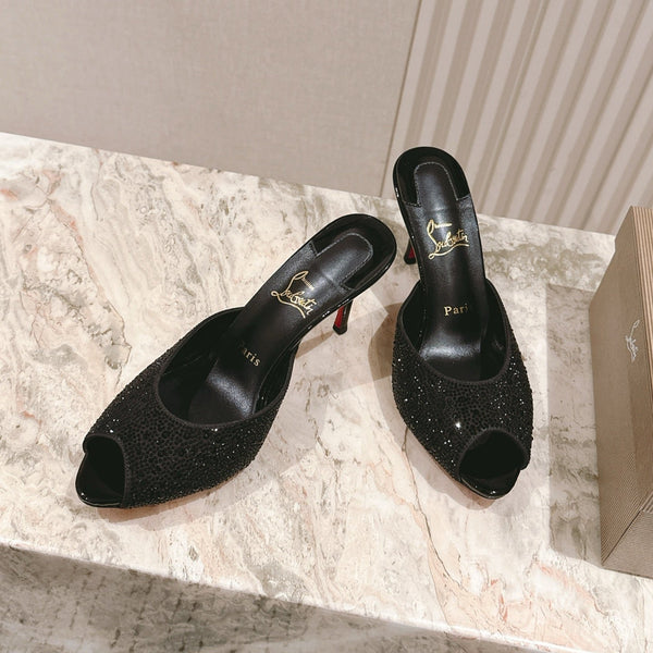 CL 25 Mules Nero Importato Originale Speciale 346328