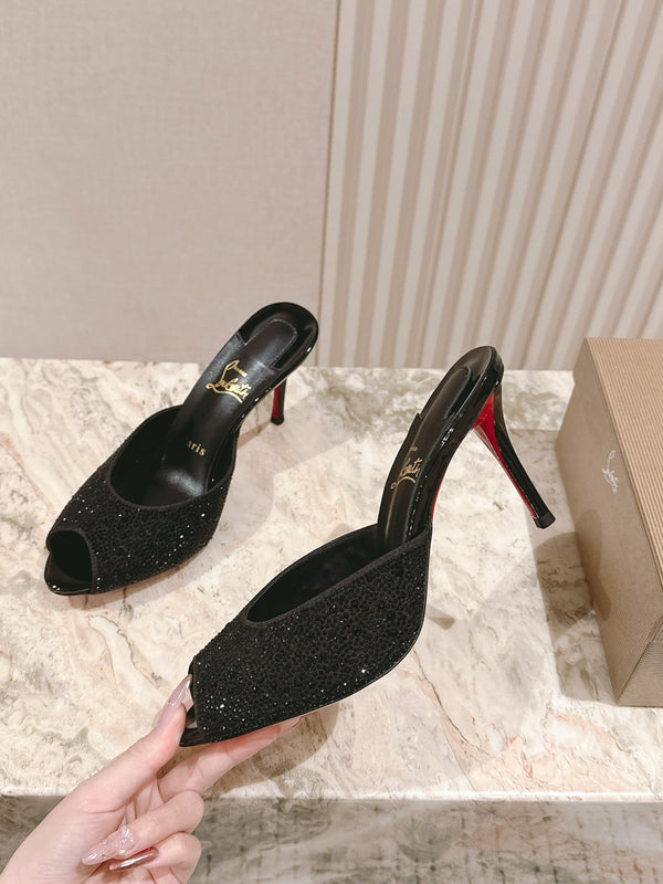 CL 25 Mules Nero Importato Originale Speciale 346328
