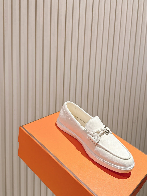 HM 25s Ignacio Loafer White Suede Rubber 445339