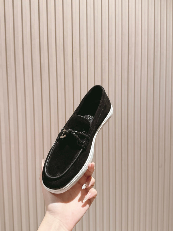HM 25s Ignacio Loafer Black Suede Rubber 445348