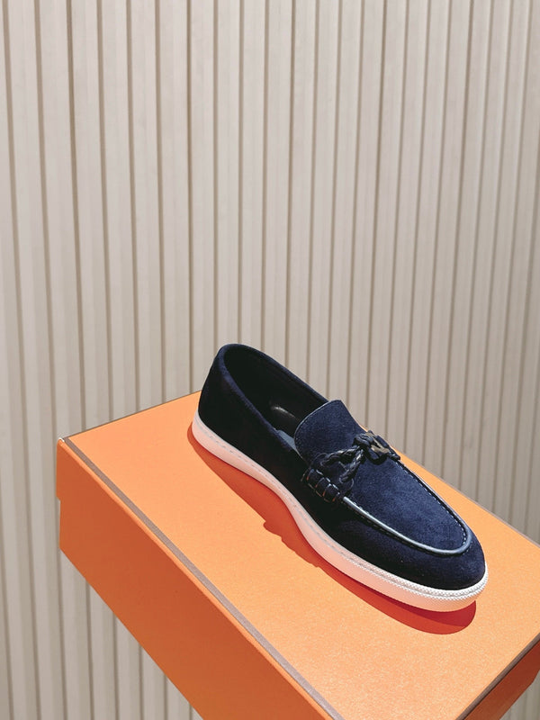 HM 25s Ignacio Loafer Navy Blue Suede Rubber 445350