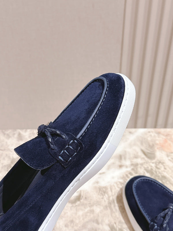 HM 25s Ignacio Loafer Navy Blue Suede Rubber 445350