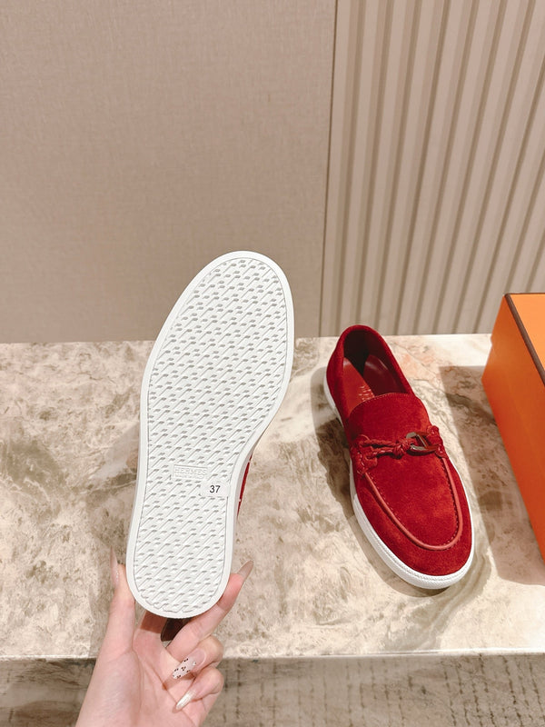 HM 25s Ignacio Loafer Red Suede Rubber 445351