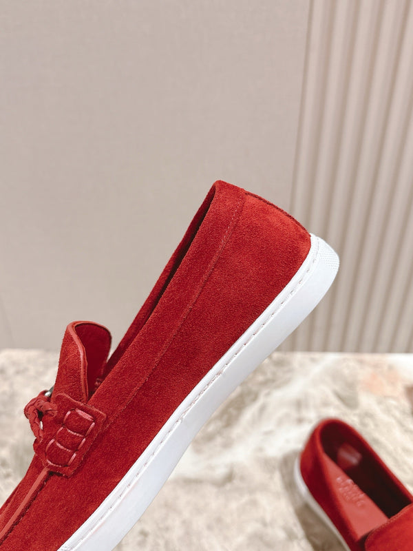 HM 25s Ignacio Loafer Red Suede Rubber 445351