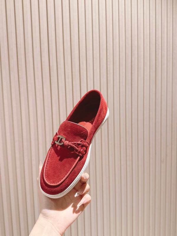 HM 25s Ignacio Loafer Red Suede Rubber 445351