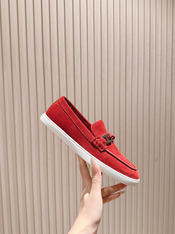 HM 25s Ignacio Loafer Red Suede Rubber 445351