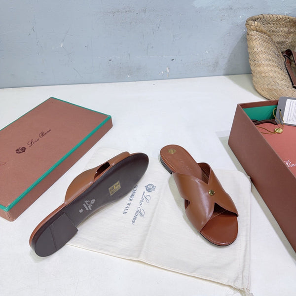 LP Vera Flat Sandal Brown Sheepskin 742544