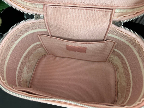 diortravel vanity 25 pink embroidery
