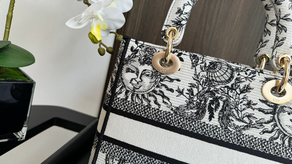 tela da ricamo sole bianco e nero da donna media 24