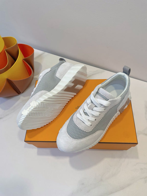 HM Bouncing sneaker Beige Grey Fabric with Suede 212281