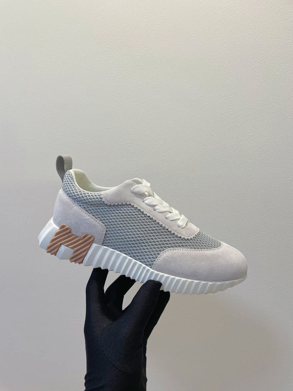 HM Bouncing sneaker Beige Grey Fabric with Suede 212281