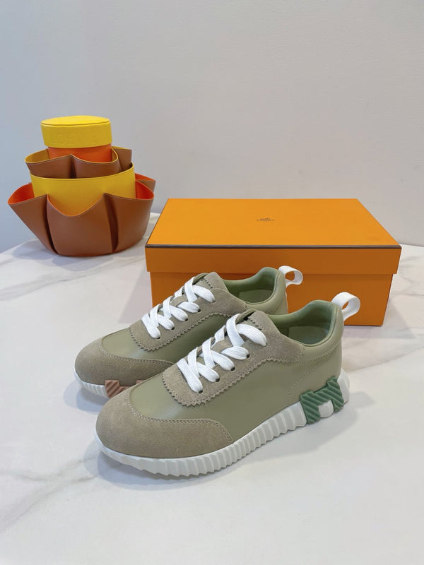HM Bouncing sneaker Beige Esquisse Calfskin and Suede 212286