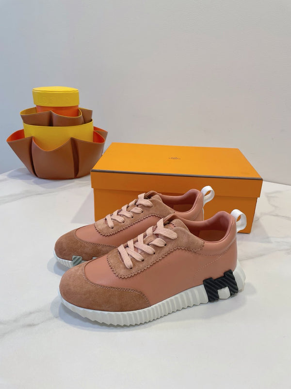 HM Bouncing sneaker Burnt Sienna Brown Calfskin and Suede 212291