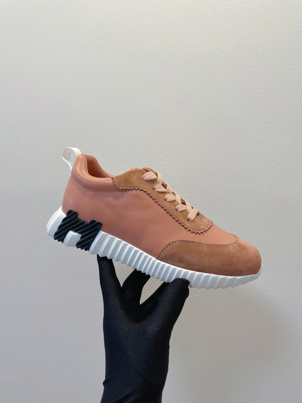 HM Bouncing sneaker Burnt Sienna Brown Calfskin and Suede 212291