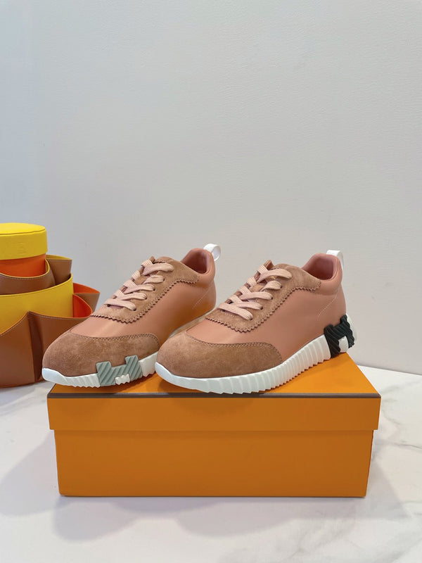HM Bouncing sneaker Burnt Sienna Brown Calfskin and Suede 212291