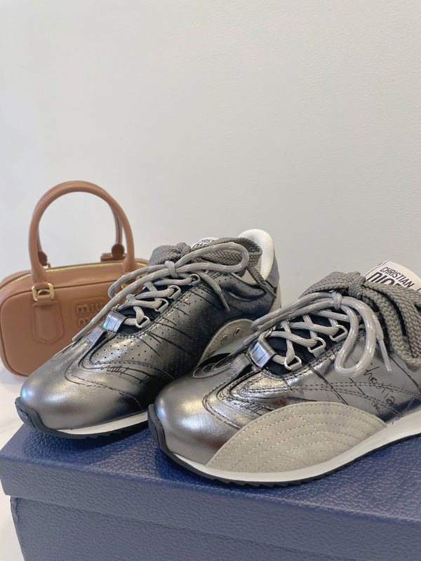 CD 26s D-Sketch Sneakers Grey Suede Lambskin 908094