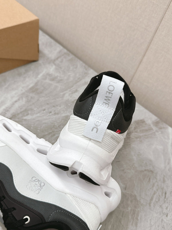 SNEAKER RUN IN TESSUTO BIANCO MISTO CAMOSCIO NERO E RETE