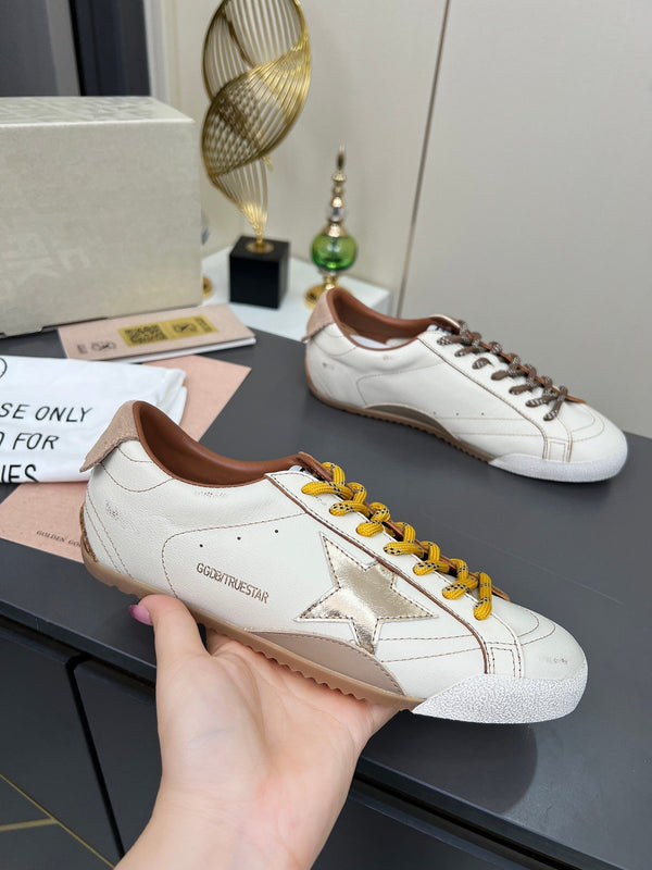 Golden Goose 26s True-Star Sneakers White Sliver Leather 735908