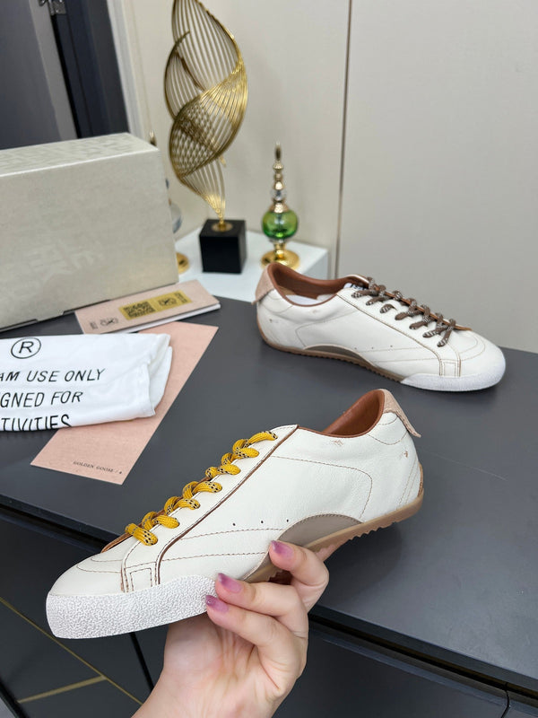 Golden Goose 26s True-Star Sneakers White Sliver Leather 735908