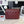 25C Mini Flap 24cm Pelle di agnello bordeaux Hardware a forma di cuore dorato