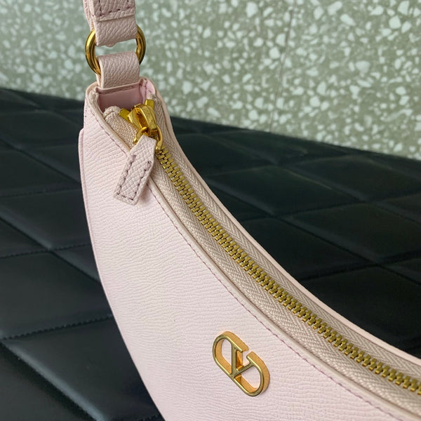 VA GARAVANI VLOGO mini HOBO bag pink calfskin 566879