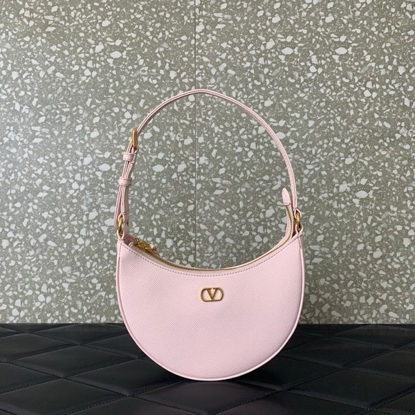 VA GARAVANI VLOGO mini HOBO bag pink calfskin 566879