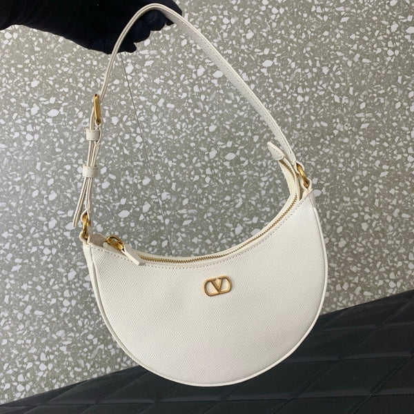 VA GARAVANI VLOGO mini HOBO bag white calfskin 566878