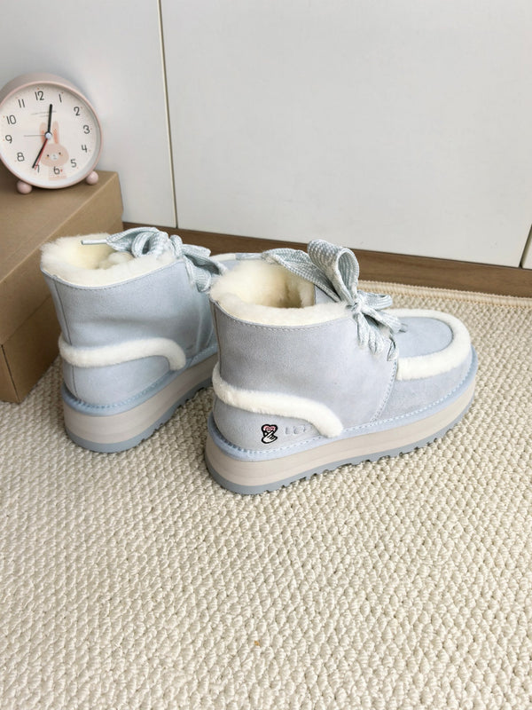 UGG Dopamine Snow Boots Light Blue Wool Suede 512875