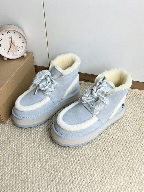 UGG Dopamine Snow Boots Light Blue Wool Suede 512875