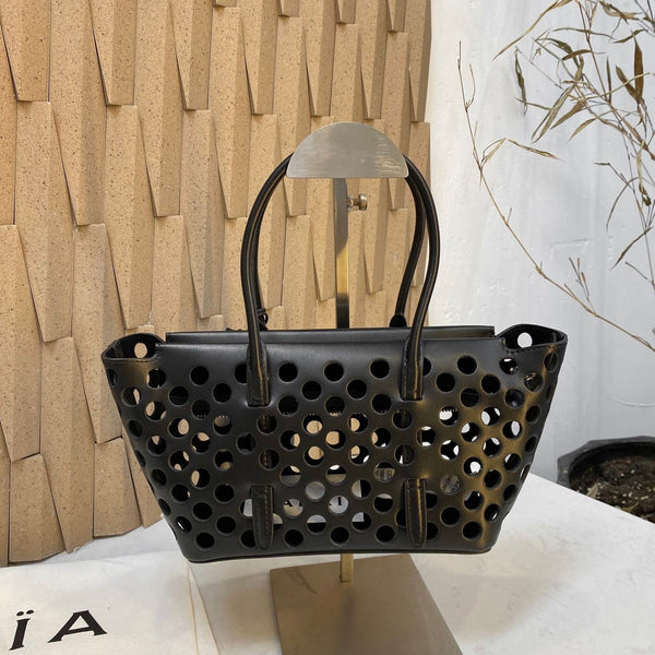 NEO MINA 20 BAG IN BLACK PERFORATED CALFSKIN
