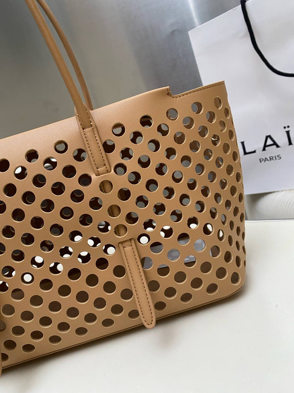 NEO MINA 32 BAG IN WHISKEY PERFORATED CALFSKIN